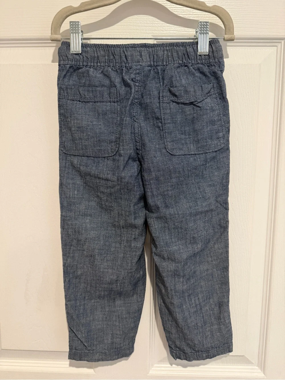 Baby GAP Chambray Pull On Roll Tab Pants Blue Cotton Boys 4T